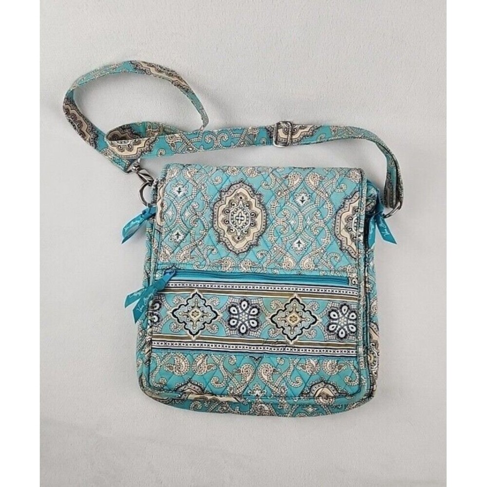 Vera Bradley Messenger Bag Totally Turk Retired Pattern Quilted Crossbody Purse‎